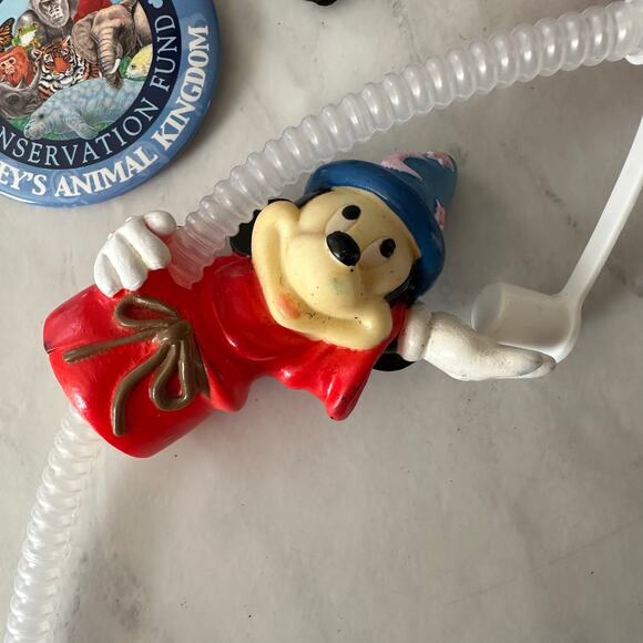 Disney Magic Kingdom Collectors Pin Keychains Lanyard Gold Mickey Ears straw lot - Picture 4 of 8